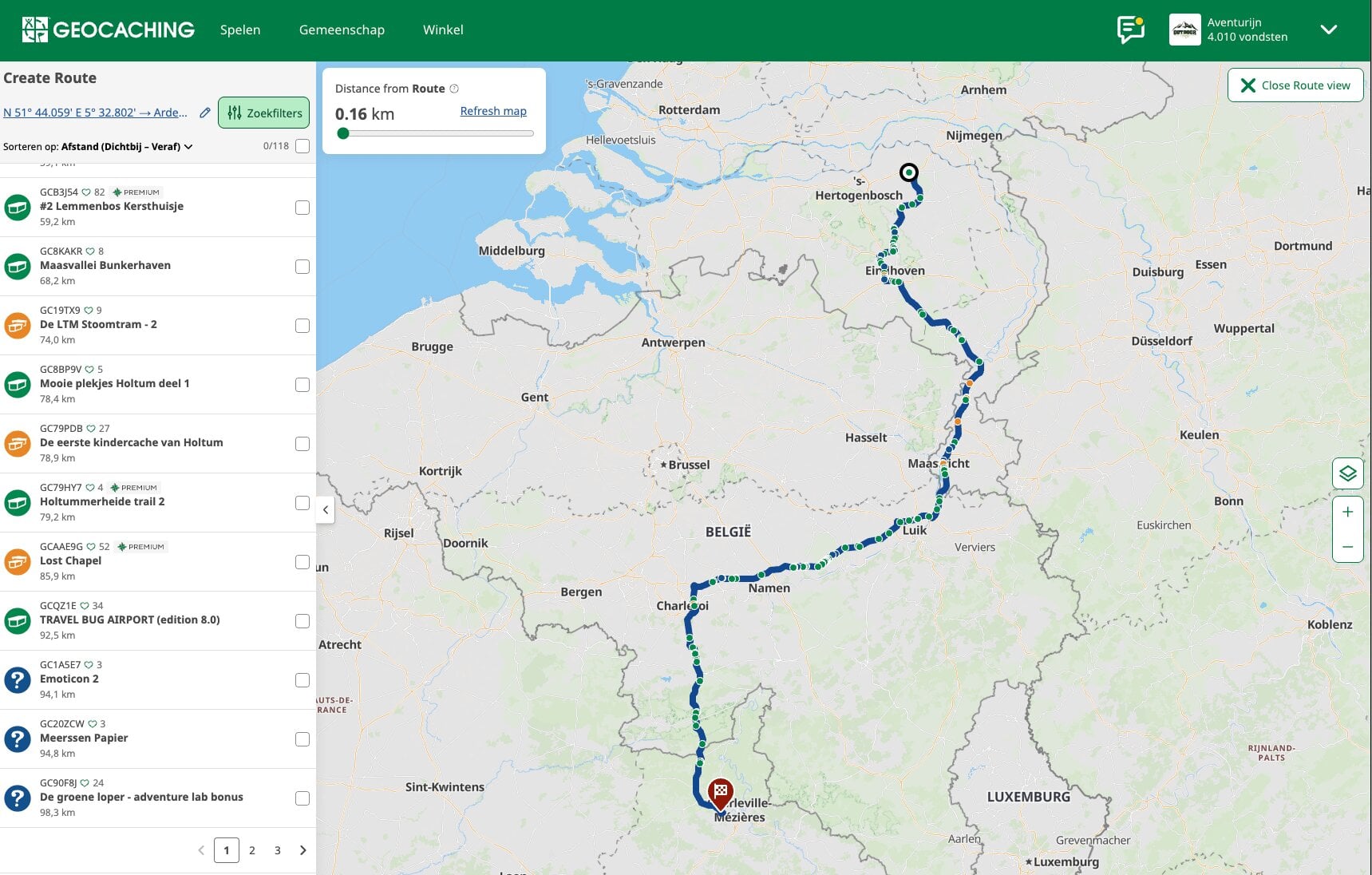 Geocaching heeft nu een routeplanner voor caches onderweg 3 Geocaching-routes