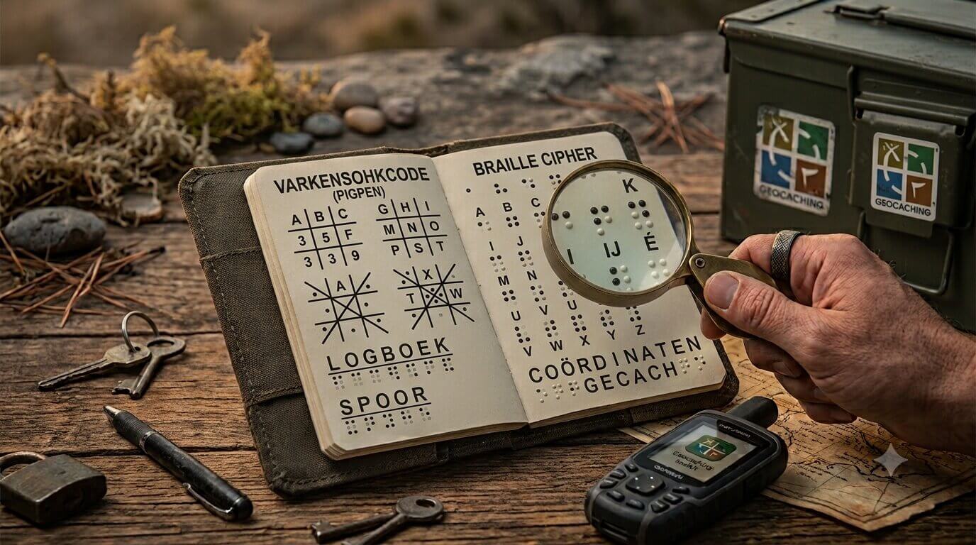 Geocache codes: welke je tegenkomt en hoe je ze kraakt 5 Varkenshokcode en braille